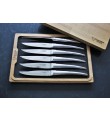 6 Laguiole En Aubrac blankt stainless steel steakknive - Monobloc