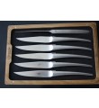 6 Laguiole En Aubrac Mat stainless steel steakknive - Monobloc
